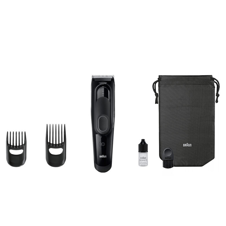 Braun HC5050 Tagliacapelli, Regolabarba Uomo e Rasoio Elettrico Barba Con 17 Impostazioni Di Lunghezza Precise E Lame Affilate Di Lunga Durata.