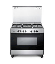 De’Longhi FMX 96 ED cucina Elettrico Gas Nero, Stainless steel A
