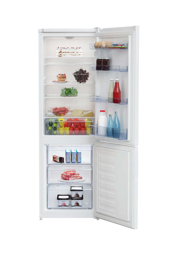 Beko RCSA270K30WN frigorifero con congelatore Libera installazione 270 L F Acciaio inossidabile, Bianco