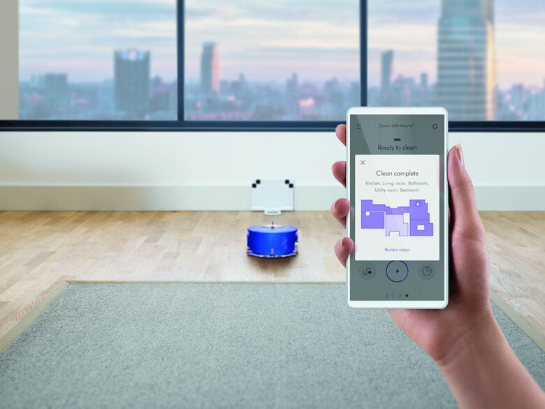 Dyson 360 Heurist Aspirapolvere Robot 0,33 L Senza sacchetto Blu, Nichel