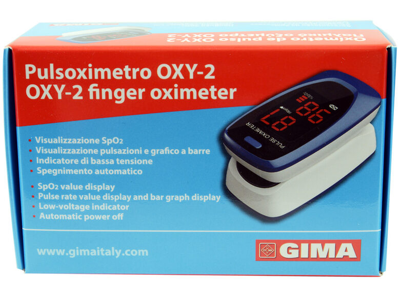 GIMA OXY-2 pulsossimetro Blu, Bianco