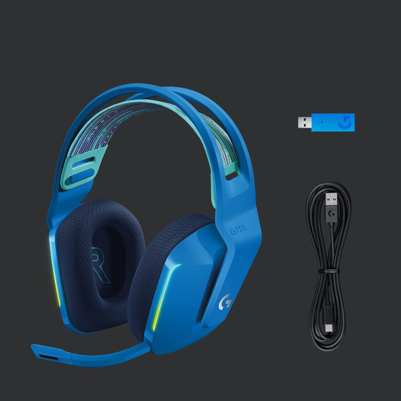 Logitech G G733 Wireless Headset Auricolare A Padiglione Giocare Blu