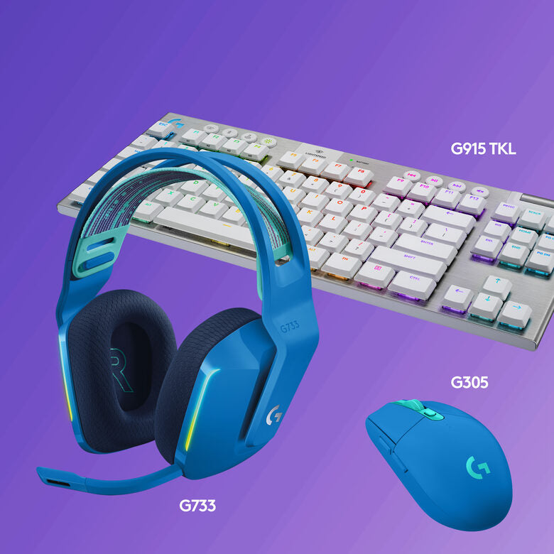 Logitech G G733 Wireless Headset Auricolare A Padiglione Giocare Blu