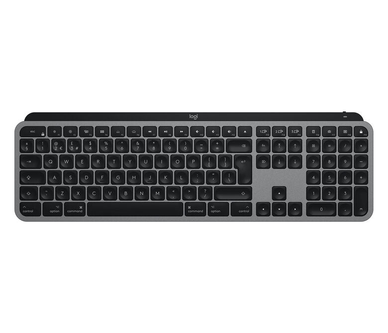 Logitech MX Keys for Mac tastiera RF senza fili + Bluetooth QWERTY Italiano Alluminio, Nero