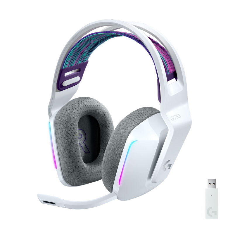 Logitech G G733 Wireless Headset Auricolare A Padiglione Giocare Bianco