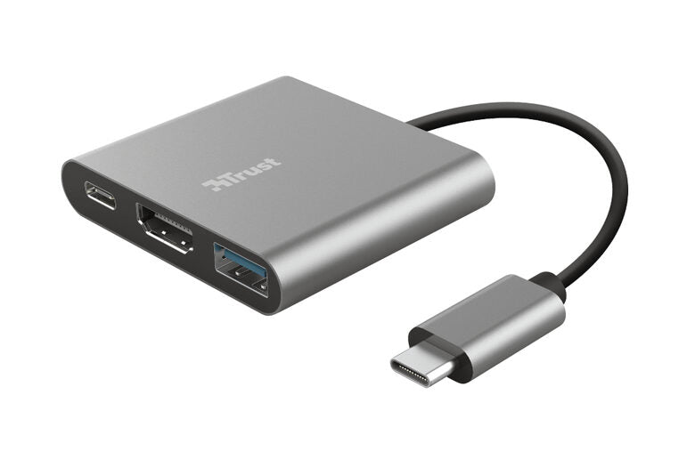 Trust Dalyx USB 3.2 Gen 1 (3.1 Gen 1) Type-C 5 Mbit/s Alluminio, Nero