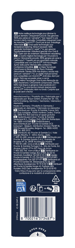 Oral-B Testine di Ricambio iO Series Gentle Care Bianche, Testine Rotonde Originali, per Gengive Sensibili, 2 Testine