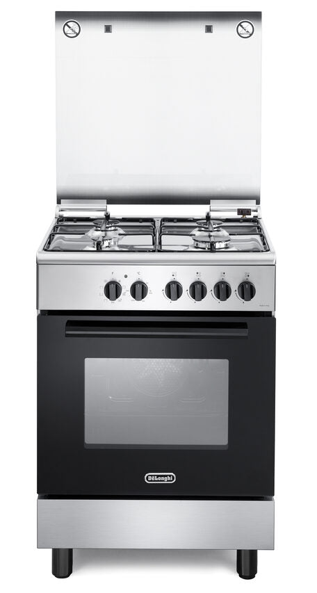 De’Longhi FMX 64 LSG cucina Elettrica Gas Nero, Acciaio inox