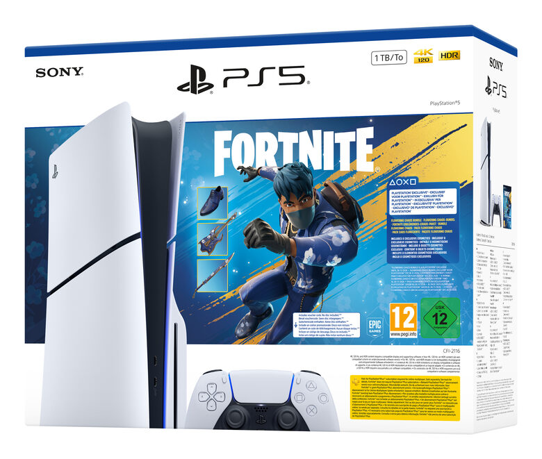 Sony PlayStation 5 - Fortnite Flowering Chaos Bundle 1 TB Wi-Fi Nero, Bianco