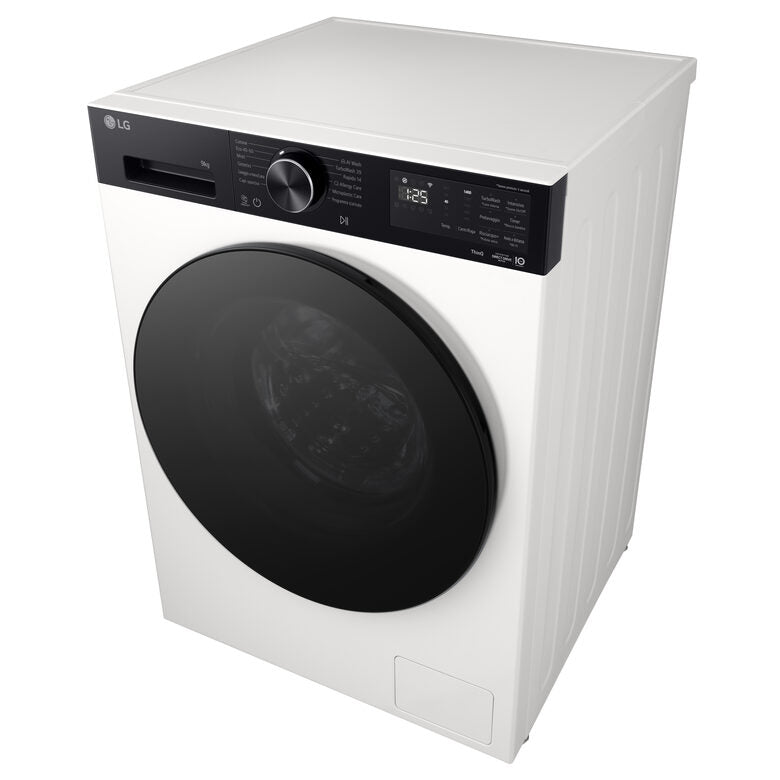 LG F4NX5009THB Lavatrice Slim A Libera Installazione 9 Kg, AI Intelligente, 1400 Giri, Classe A-40%, Ivory White/nero