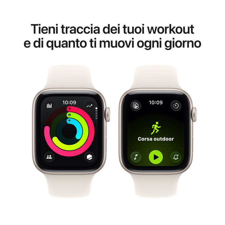 Apple Watch SE (3nd generation) SE 3 GPS 44mm Cassa Alluminio Galassia con Sport Band Galassia - S/M