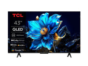 TCL T69C 43T69C 43" QLED, TV Direct LED, TV 4K HDR, Smart TV alimentata da Google TV (Dolby Vision & Atmos, Game Master, Motion Clarity, compatibile con Google Assistant e Alexa)