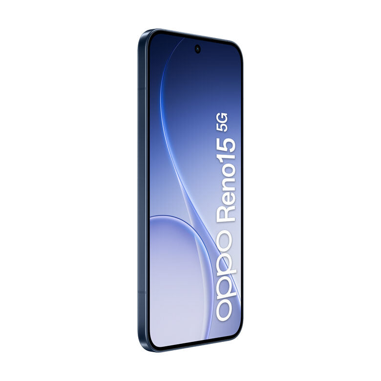 OPPO Reno15 5G AI Smartphone, Tripla fotocamera 50+50+8MP, Selfie 50MP, Display 6.59” 120HZ AMOLED FHD+, 6500mAh, RAM 8GB(Esp2GB/4GB/8GB)+ROM 512GB [Versione Italia], Twilight Black