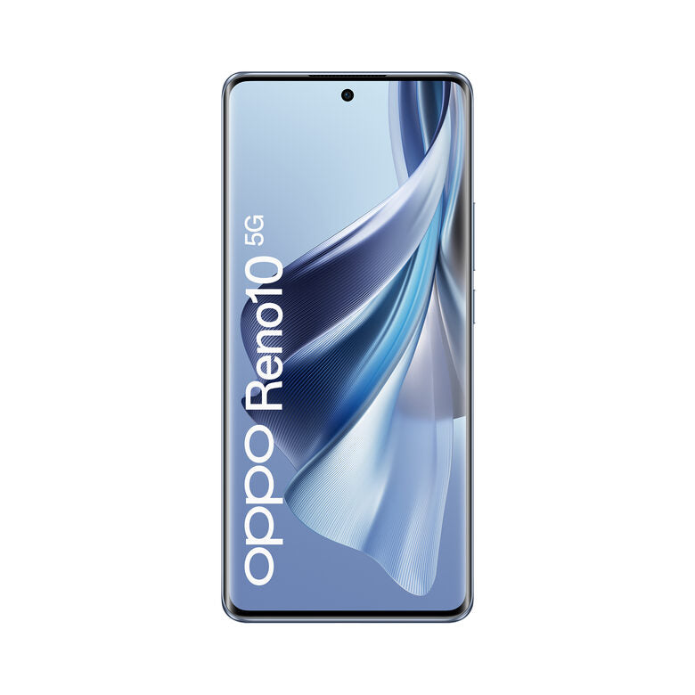 OPPO Reno Smartphone 5G, AI Tripla fotocamera 64+32+8MP, Selfie 32MP, Display 6.7" 120HZ AMOLED, 5000 mAh, RAM 8GB (Esp. fino 16GB) + ROM 256GB, [Versione Italia], Colore Ice Blue