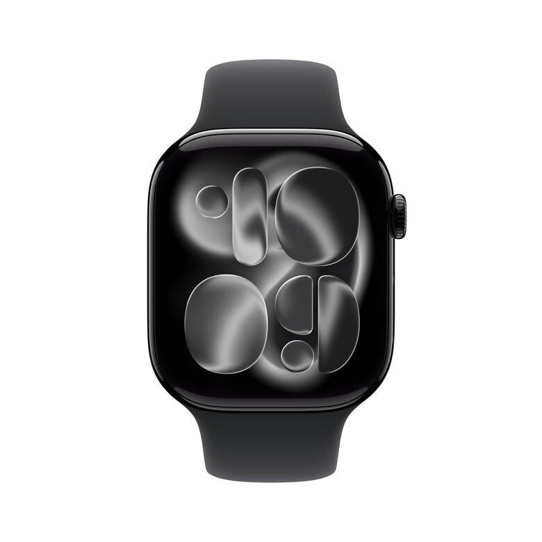 Apple Watch Series 11 GPS 46mm Cassa Alluminio Jet Black con Sport Band Nero - S/M