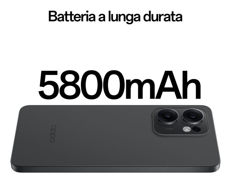 OPPO Reno13 FS 5G AI Smartphone, Tripla fotocamera 50+8+2MP, Selfie 32MP, Display 6.67” 120HZ AMOLED FHD+, 5800mAh, RAM 12GB(Esp4GB/8GB/12GB)+ROM 512GB, [Versione Italia], Graphite Grey