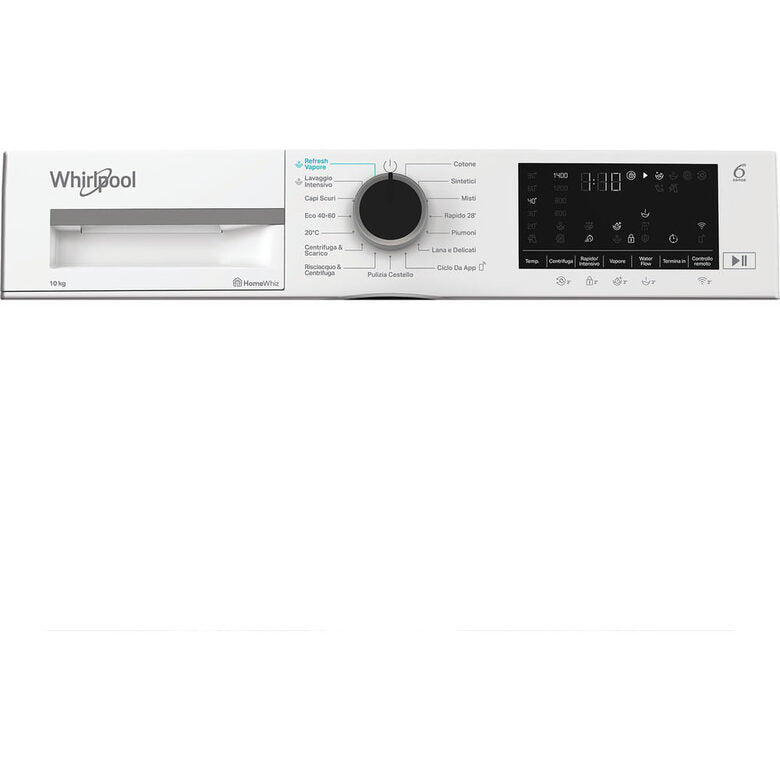 Whirlpool WAM 09WB IT Lavatrice Smart A Libera Installazione 10 Kg, 1400 Giri, Classe A, Bianco, Wi-fi