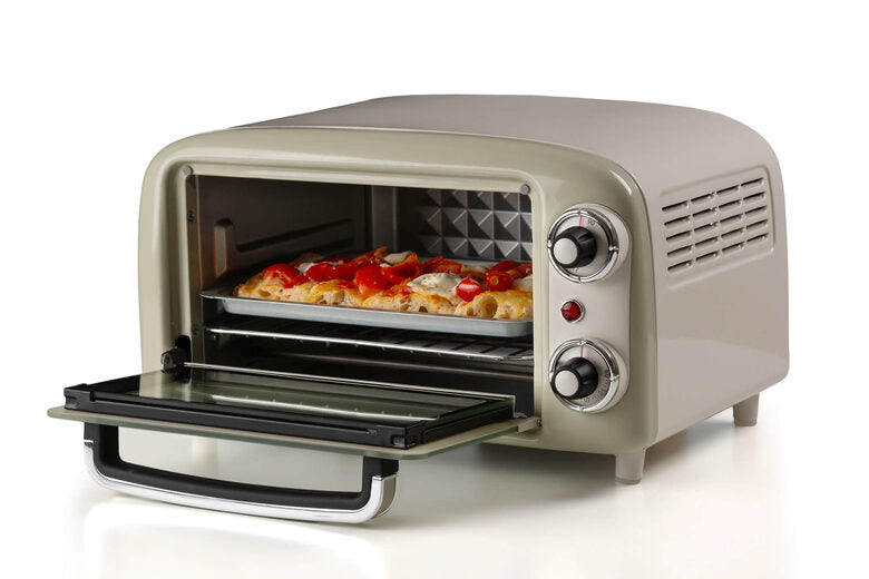Ariete 3919 Forno Elettrico Vintage, 800W, Capacità 10L, Doppio vetro, Retrò, Beige