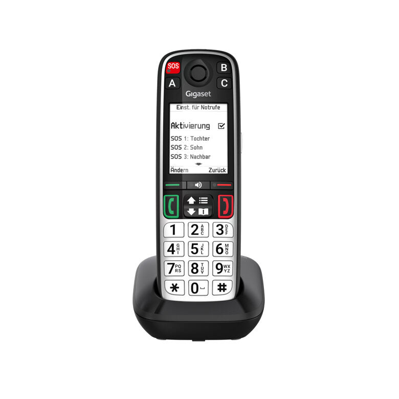 Gigaset EASY 500 Telefono analogico/DECT Identificatore di chiamata Nero, Argento
