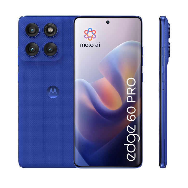 Motorola edge 60 pro con Moto AI (12/512GB, Fotocamera 50+50+10MP, selfie 50MP, Display 6.67" pOLED 120Hz, MediaTek Dimensity 8350, batteria 6000mAh, ricarica 90W, Android 15), PANTONE Dazzl