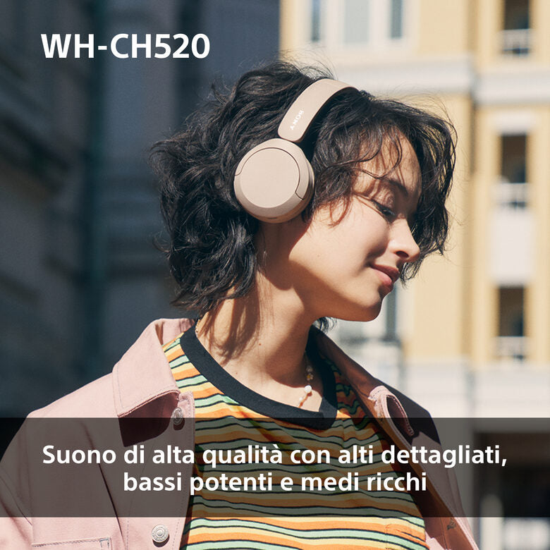 Sony WHCH520P.CE7 cuffia e auricolare Wireless A Padiglione Musica e Chiamate USB tipo-C Bluetooth Rosa