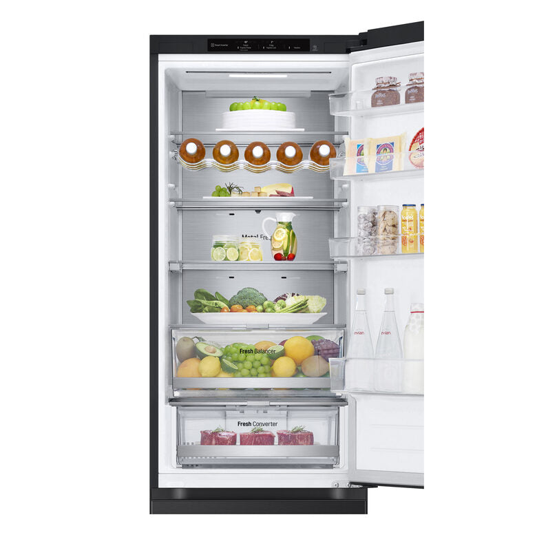 LG GBV7280BEV Frigorifero combinato con congelatore, Classe B, 387L, Fresh Converter, Porte piatte, Nero