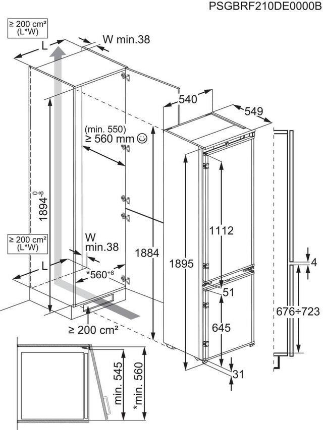 Electrolux Frigorifero Combinato Multiflow Classe D ENA7CD19S