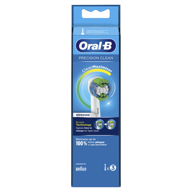 Oral-B Precision Clean Testine Di Ricambio (contiene 3 Pezzi) Con Tecnologia CleanMaximiser