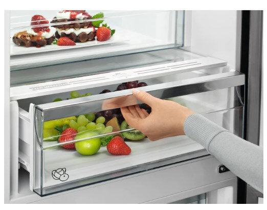 AEG RCB736D5MX frigorifero con congelatore Libera installazione 367 L D Acciaio inossidabile
