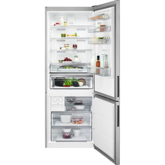 AEG RCB646E3MX frigorifero con congelatore Libera installazione 481 L E Acciaio inossidabile