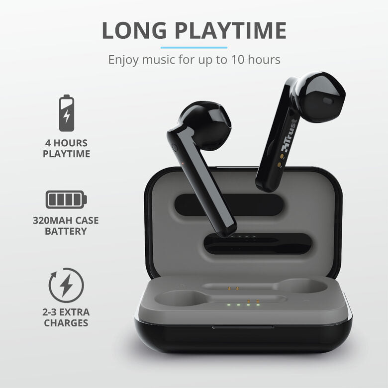 Trust Primo Auricolare Wireless In-ear Musica e Chiamate Bluetooth Nero