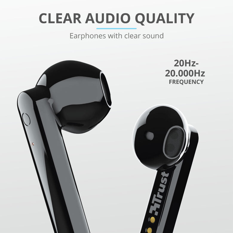 Trust Primo Auricolare Wireless In-ear Musica e Chiamate Bluetooth Nero