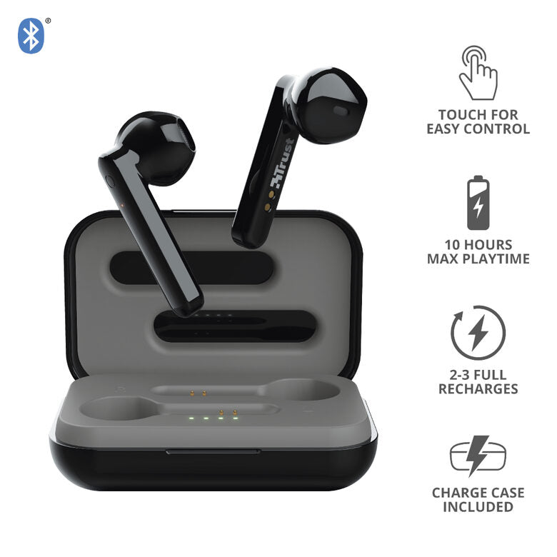 Trust Primo Auricolare Wireless In-ear Musica e Chiamate Bluetooth Nero