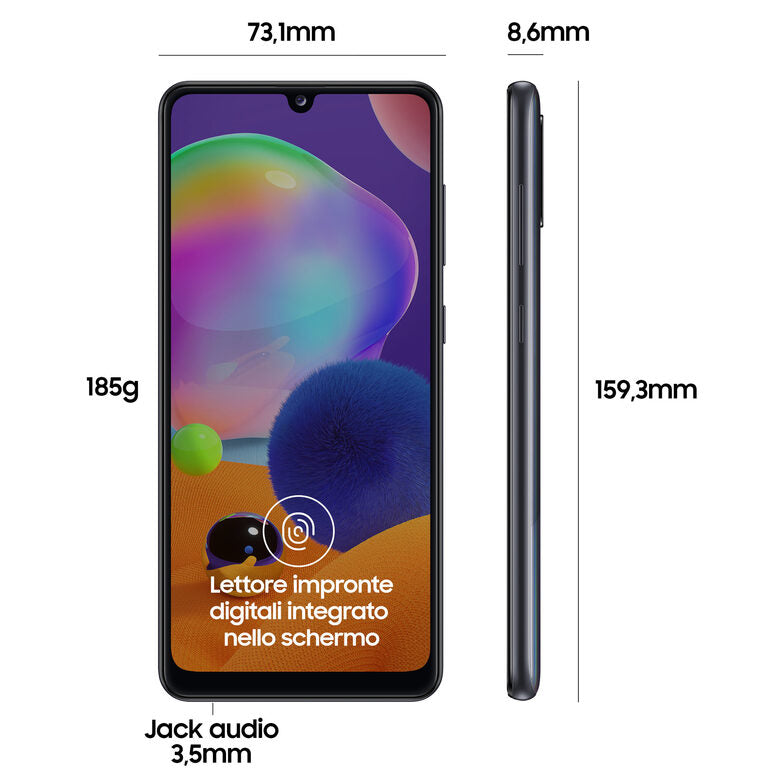Samsung Galaxy A31 64GB Display 6.4” Full HD+ SuperAMOLED Black