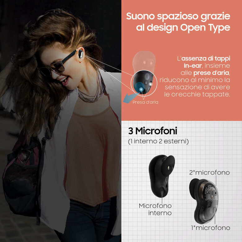 Samsung Galaxy Buds Live, Mystic Black Auricolare Wireless In-ear Musica e Chiamate Bluetooth Nero