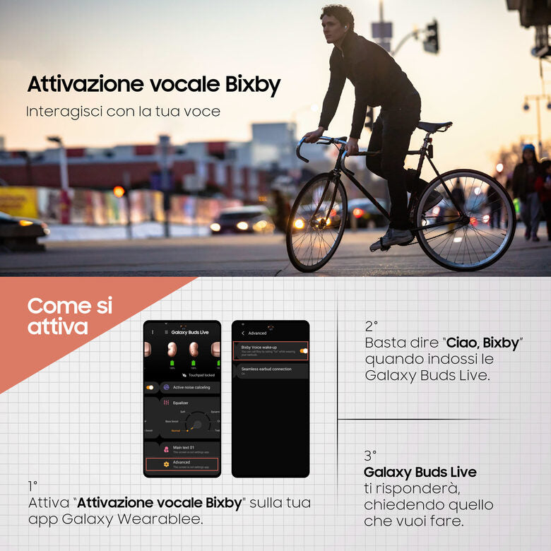Samsung Galaxy Buds Live, Mystic Bronze Auricolare Wireless In-ear Musica e Chiamate Bluetooth Bronzo