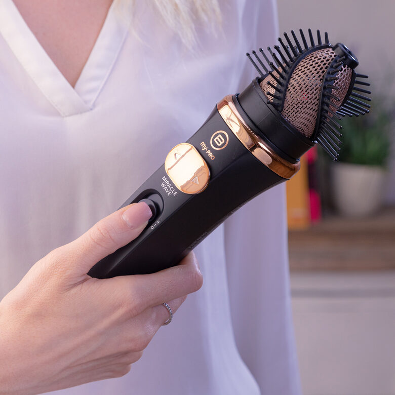 Bellissima My Pro Miracle Wave GH19 1100 Spazzola ad aria calda Caldo Nero, Rosa 1100 W 1,8 m
