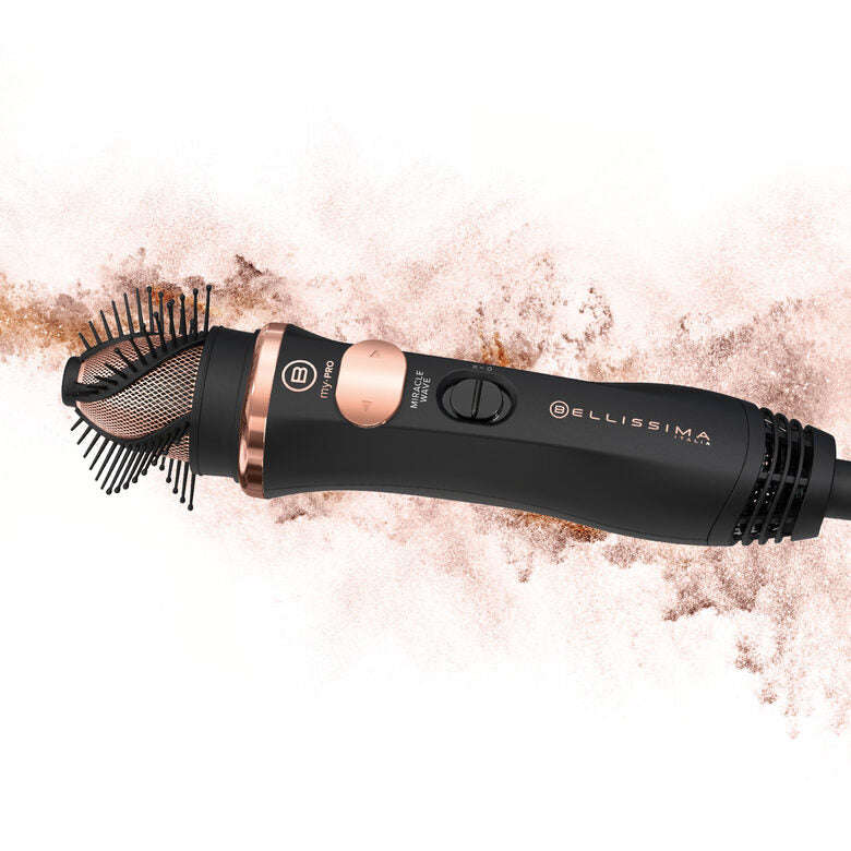 Bellissima My Pro Miracle Wave GH19 1100 Spazzola ad aria calda Caldo Nero, Rosa 1100 W 1,8 m