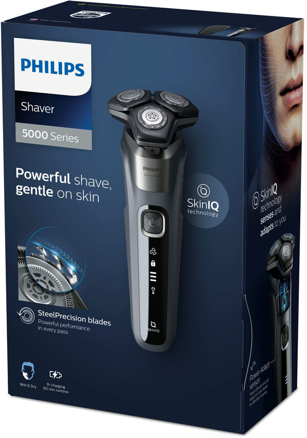 Philips SHAVER Series 5000 Rasoio elettrico Wet & Dry con lame SteelPrecision