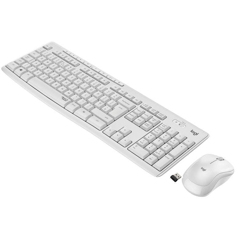 Logitech MK295 Kit Mouse e Tastiera Wireless – Tecnologia SilentTouch, Tastierino Numerico, Tasti Scelta Rapida, Tracciamento Ottico Avanzato, Ricevitore USB Nano, Senza Lag, Meno 90% di Rum