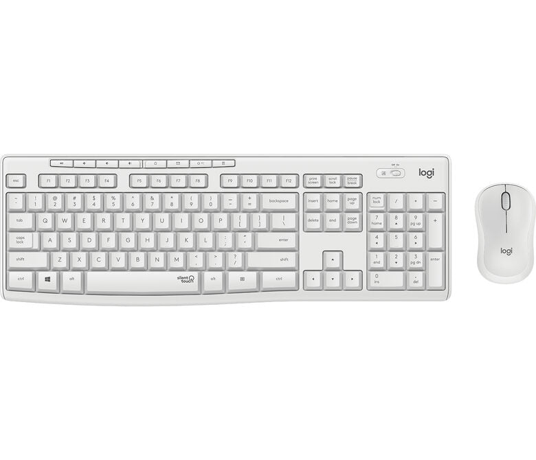 Logitech MK295 Kit Mouse e Tastiera Wireless – Tecnologia SilentTouch, Tastierino Numerico, Tasti Scelta Rapida, Tracciamento Ottico Avanzato, Ricevitore USB Nano, Senza Lag, Meno 90% di Rum