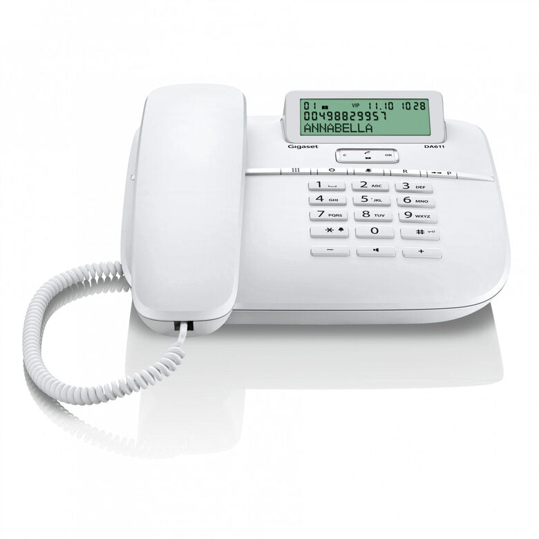 Gigaset DA611 Telefono analogico Identificatore di chiamata Bianco