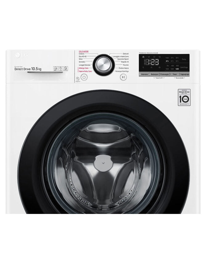 LG F4WV310S6E Lavatrice Intelligente AIDD 10,5kg Vapore 1400 Giri/min Carica frontale Classe B