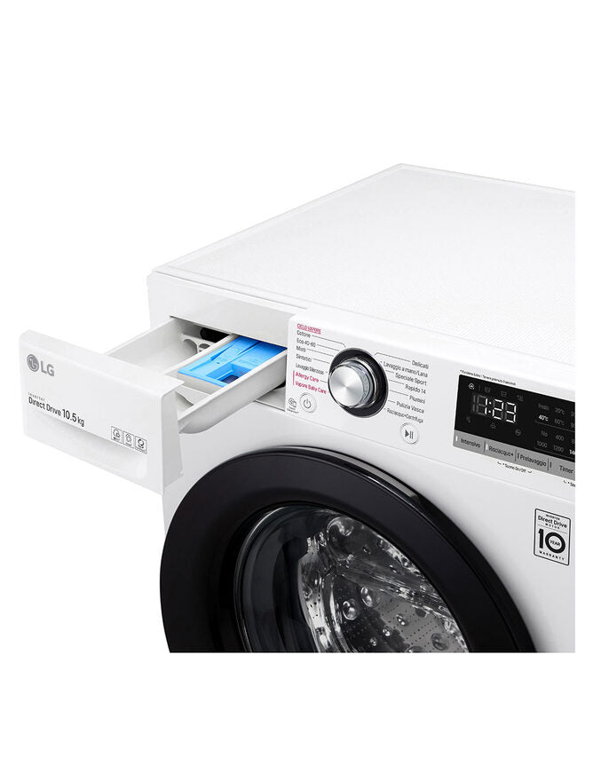 LG F4WV310S6E Lavatrice Intelligente AIDD 10,5kg Vapore 1400 Giri/min Carica frontale Classe B