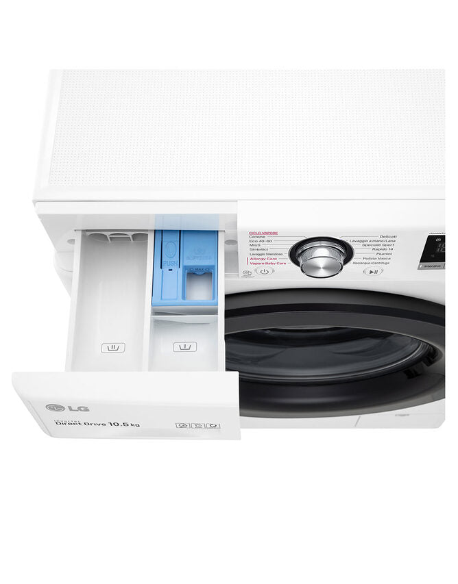 LG F4WV310S6E Lavatrice Intelligente AIDD 10,5kg Vapore 1400 Giri/min Carica frontale Classe B