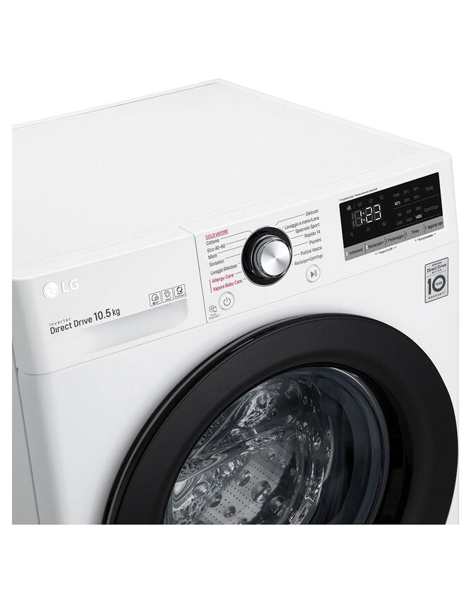LG F4WV310S6E Lavatrice Intelligente AIDD 10,5kg Vapore 1400 Giri/min Carica frontale Classe B