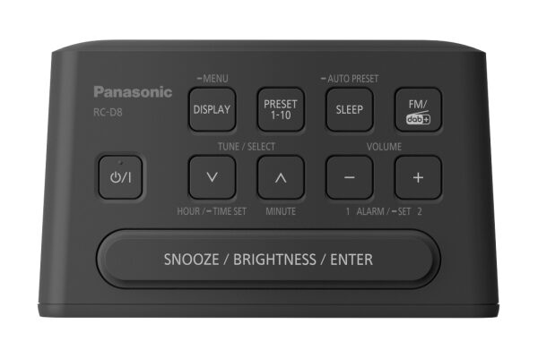 Panasonic RC-D8EG-K radio Orologio Nero