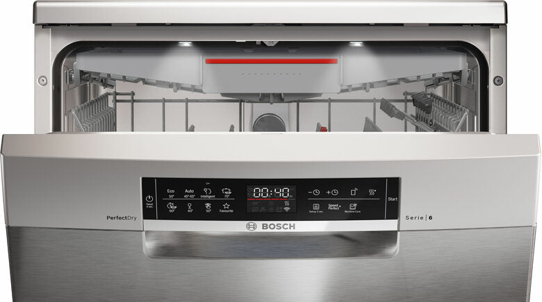 Bosch Serie 6 SMS6ZCI16E Lavastoviglie da libera installazione 60 cm Acciaio Classe B