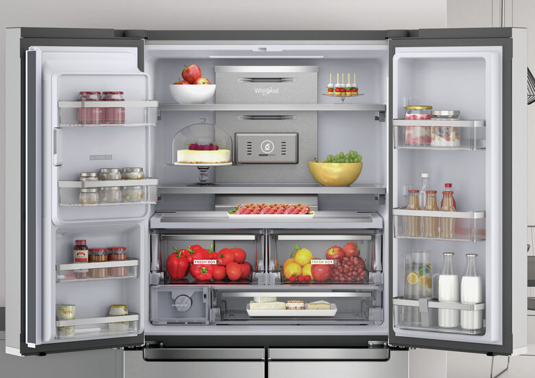 Whirlpool WQ9I MO1L frigorifero side-by-side Libera installazione 592 L F Acciaio inossidabile
