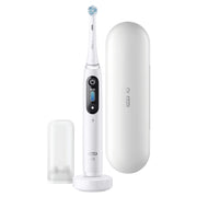 Oral-B iO - 8n - Spazzolino Elettrico Ricaricabile, 1 Spazzolino Bianco Esclusivo Con Tecnologia Magnetica Rivoluzionaria, Display A Colori, 1 Testina, 1 Custodia Da Viaggio Premium